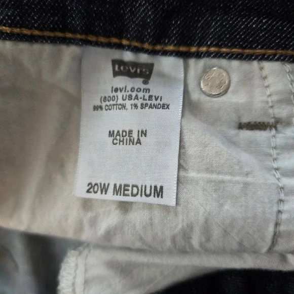 Levis 512 Perfectly Shaping Bootcut Jeans Womens 20W Medium Dark Wash Blue Denim - Picture 7 of 8